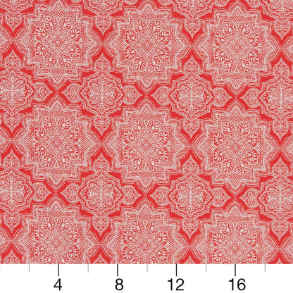D1431 Abstract & Geometric,Global Fiesta Mandala Red & Burgundy Charlotte Fabrics