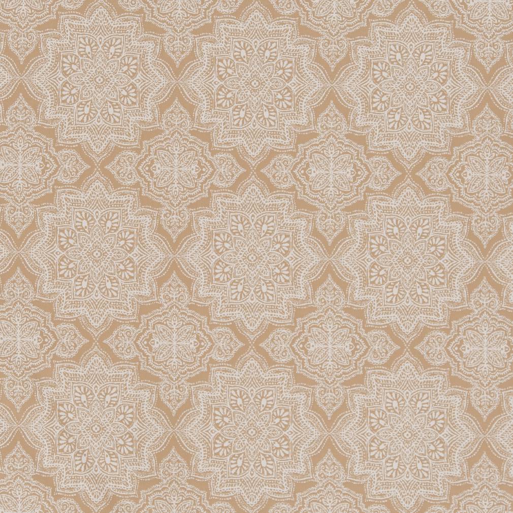 D1432 Abstract & Geometric,Global Sandstone Mandala Beige & Taupe Charlotte Fabrics