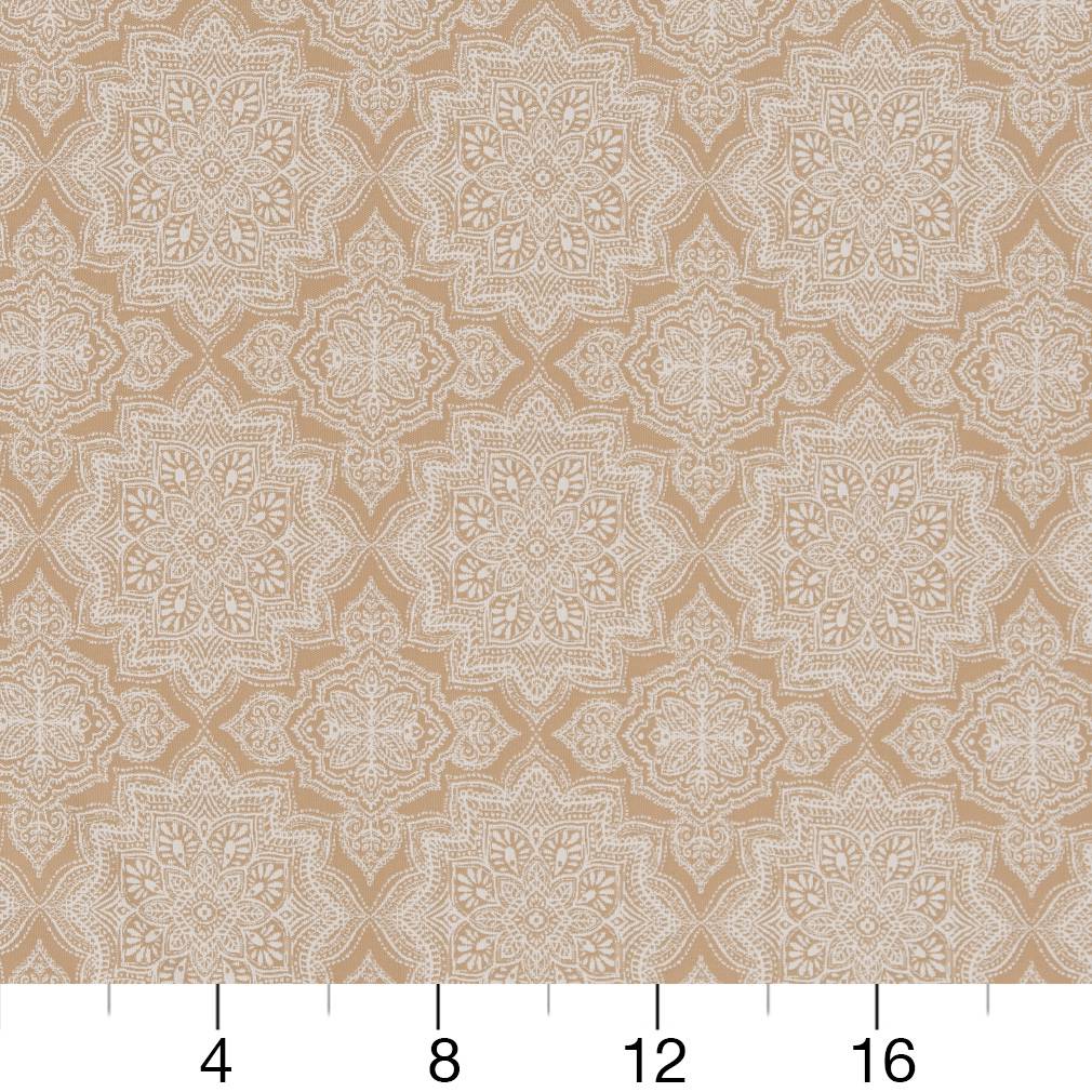 D1432 Abstract & Geometric,Global Sandstone Mandala Beige & Taupe Charlotte Fabrics
