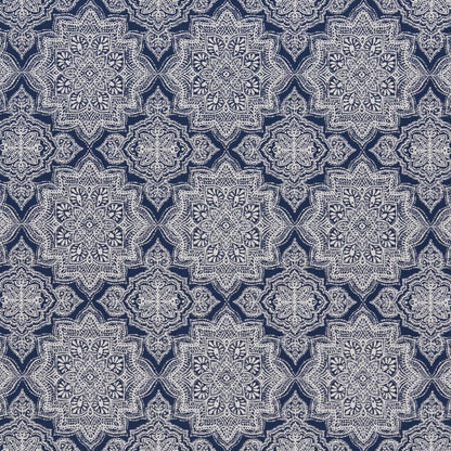 D1433 Abstract & Geometric,Global Indigo Mandala Blue Charlotte Fabrics