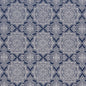 D1433 Abstract & Geometric,Global Indigo Mandala Blue Charlotte Fabrics