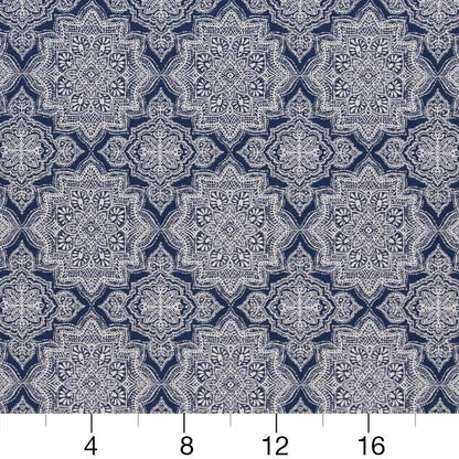 D1433 Abstract & Geometric,Global Indigo Mandala Blue Charlotte Fabrics