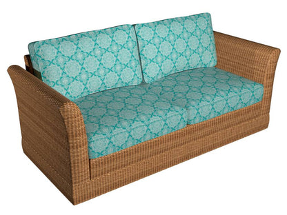 D1434 Abstract & Geometric,Global Lagoon Mandala Aqua & Teal Charlotte Fabrics