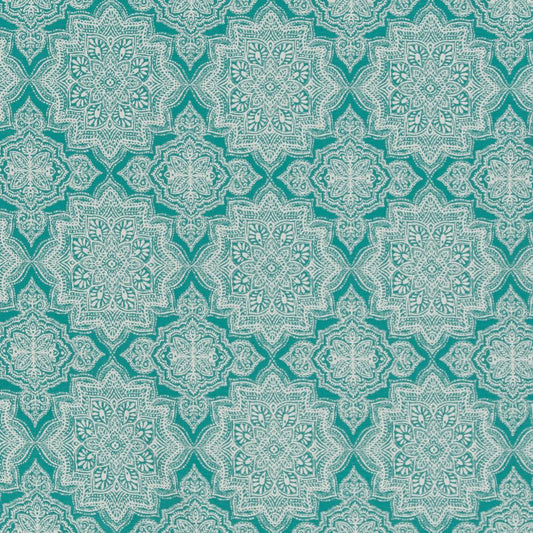 D1434 Abstract & Geometric,Global Lagoon Mandala Aqua & Teal Charlotte Fabrics