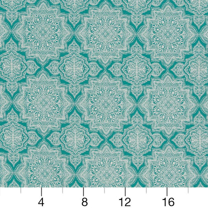 D1434 Abstract & Geometric,Global Lagoon Mandala Aqua & Teal Charlotte Fabrics
