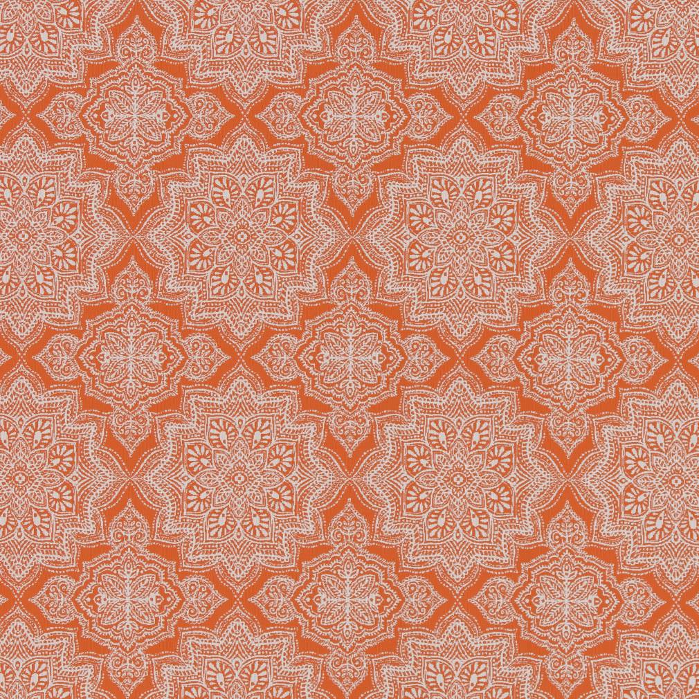 D1435 Abstract & Geometric,Global Tangerine Mandala Orange & Rust Charlotte Fabrics