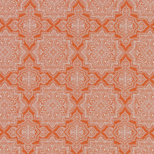 D1435 Abstract & Geometric,Global Tangerine Mandala Orange & Rust Charlotte Fabrics