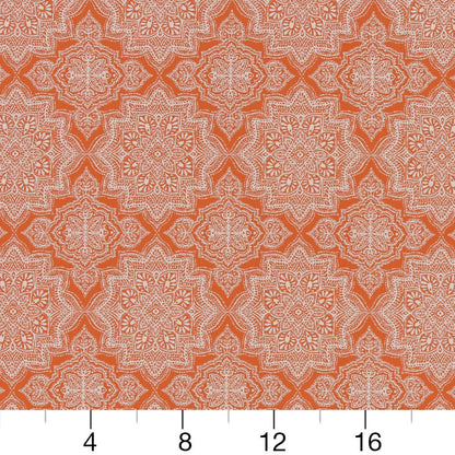 D1435 Abstract & Geometric,Global Tangerine Mandala Orange & Rust Charlotte Fabrics