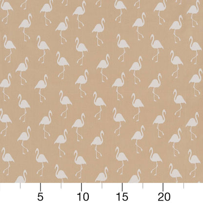 D1437 Novelty Ecru Flamingo Beige & Taupe Charlotte Fabrics