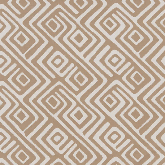 D1443 Abstract & Geometric Sand Labyrinth Beige & Taupe Charlotte Fabrics