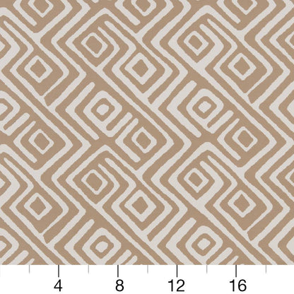 D1443 Abstract & Geometric Sand Labyrinth Beige & Taupe Charlotte Fabrics