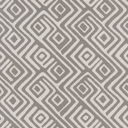 D1444 Abstract & Geometric Dolphin Labyrinth Grey & Silver Charlotte Fabrics