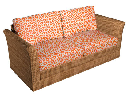D1457 Abstract & Geometric Tangerine Mayan Orange & Rust Charlotte Fabrics