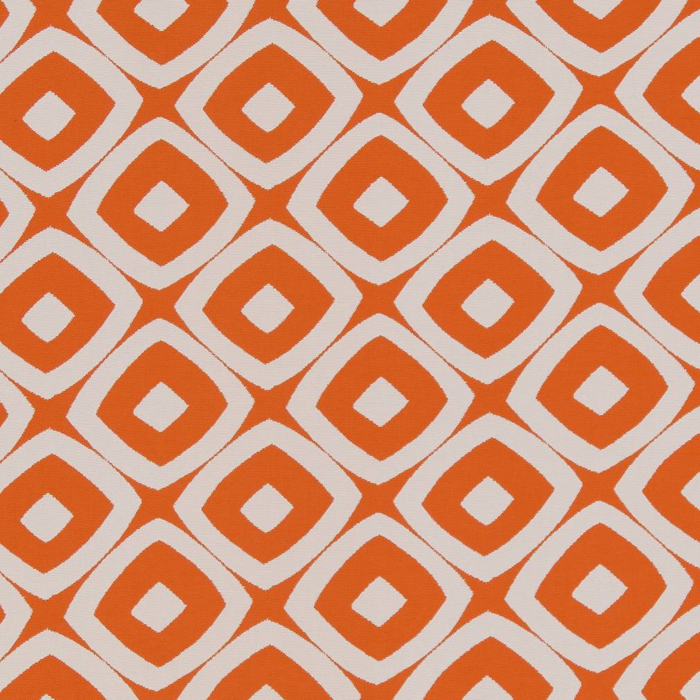 D1457 Abstract & Geometric Tangerine Mayan Orange & Rust Charlotte Fabrics