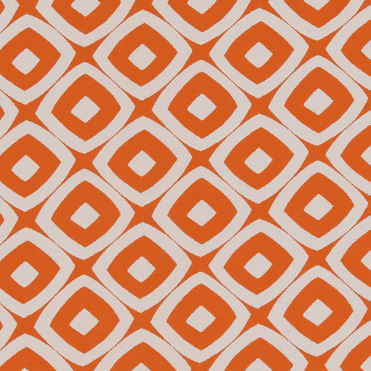 D1457 Abstract & Geometric Tangerine Mayan Orange & Rust Charlotte Fabrics