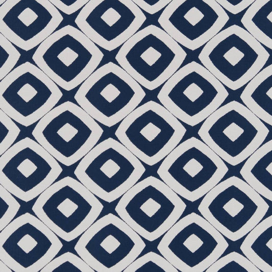 D1458 Abstract & Geometric Indigo Mayan Blue Charlotte Fabrics