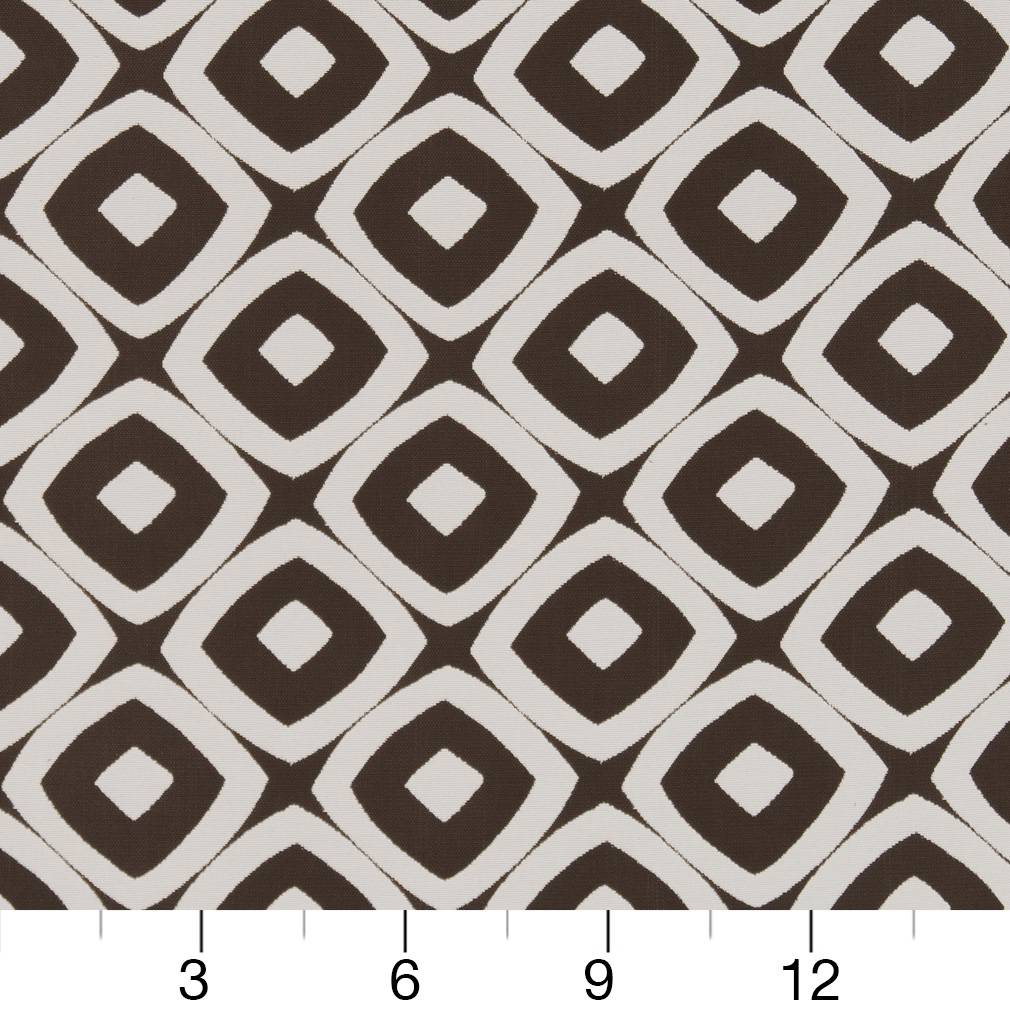 D1459 Abstract & Geometric Coconut Mayan Brown Charlotte Fabrics