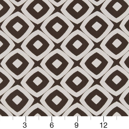 D1459 Abstract & Geometric Coconut Mayan Brown Charlotte Fabrics