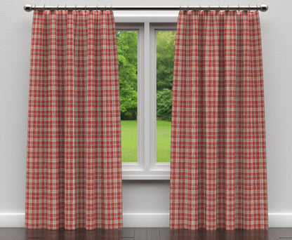 D150 Plaid Brick Tartan Red & Burgundy Charlotte Fabrics
