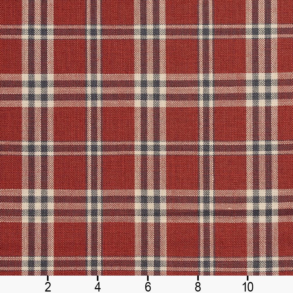 D150 Plaid Brick Tartan Red & Burgundy Charlotte Fabrics