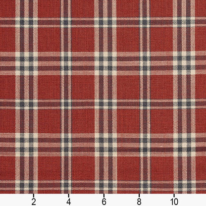 D150 Plaid Brick Tartan Red & Burgundy Charlotte Fabrics