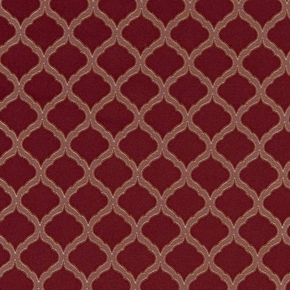 D1531 Abstract & Geometric,Small Scale Merlot Ogee Red & Burgundy Charlotte Fabrics