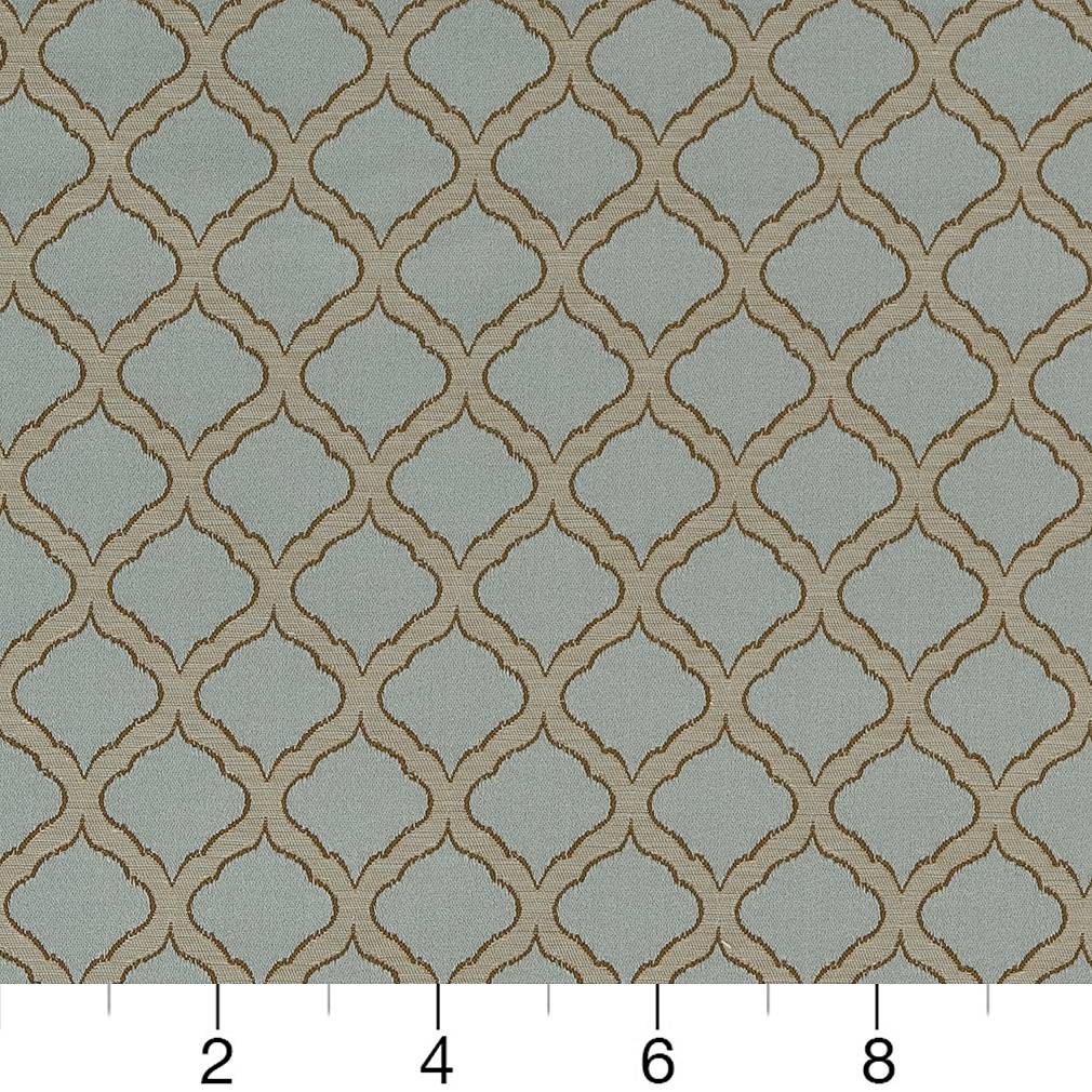 D1533 Abstract & Geometric,Small Scale Seaglass Ogee Aqua & Teal Charlotte Fabrics