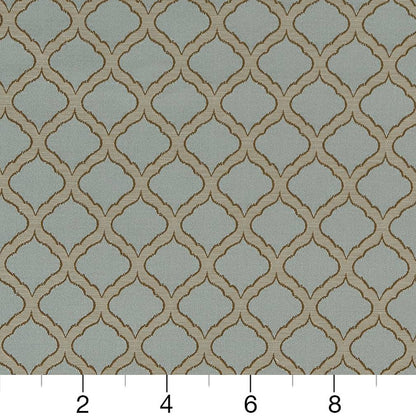 D1533 Abstract & Geometric,Small Scale Seaglass Ogee Aqua & Teal Charlotte Fabrics