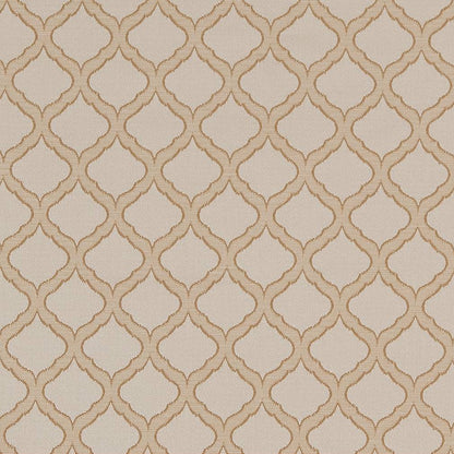 D1535 Abstract & Geometric,Small Scale Parchment Ogee Beige & Taupe Charlotte Fabrics