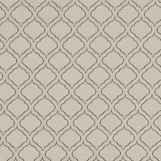 D1537 Abstract & Geometric,Small Scale Platinum Ogee Grey & Silver Charlotte Fabrics
