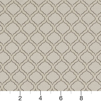 D1537 Abstract & Geometric,Small Scale Platinum Ogee Grey & Silver Charlotte Fabrics