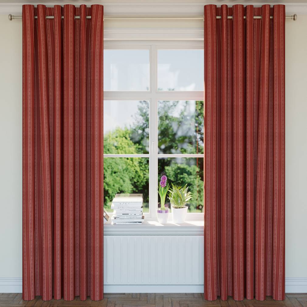 D1539 Stripe Merlot Stripe Red & Burgundy Charlotte Fabrics