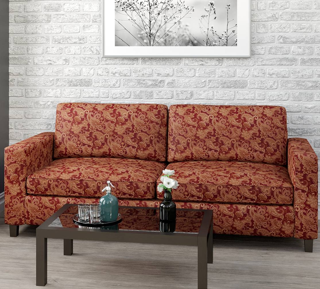 D1555 Floral,Paisley Merlot Paisley Red & Burgundy Charlotte Fabrics