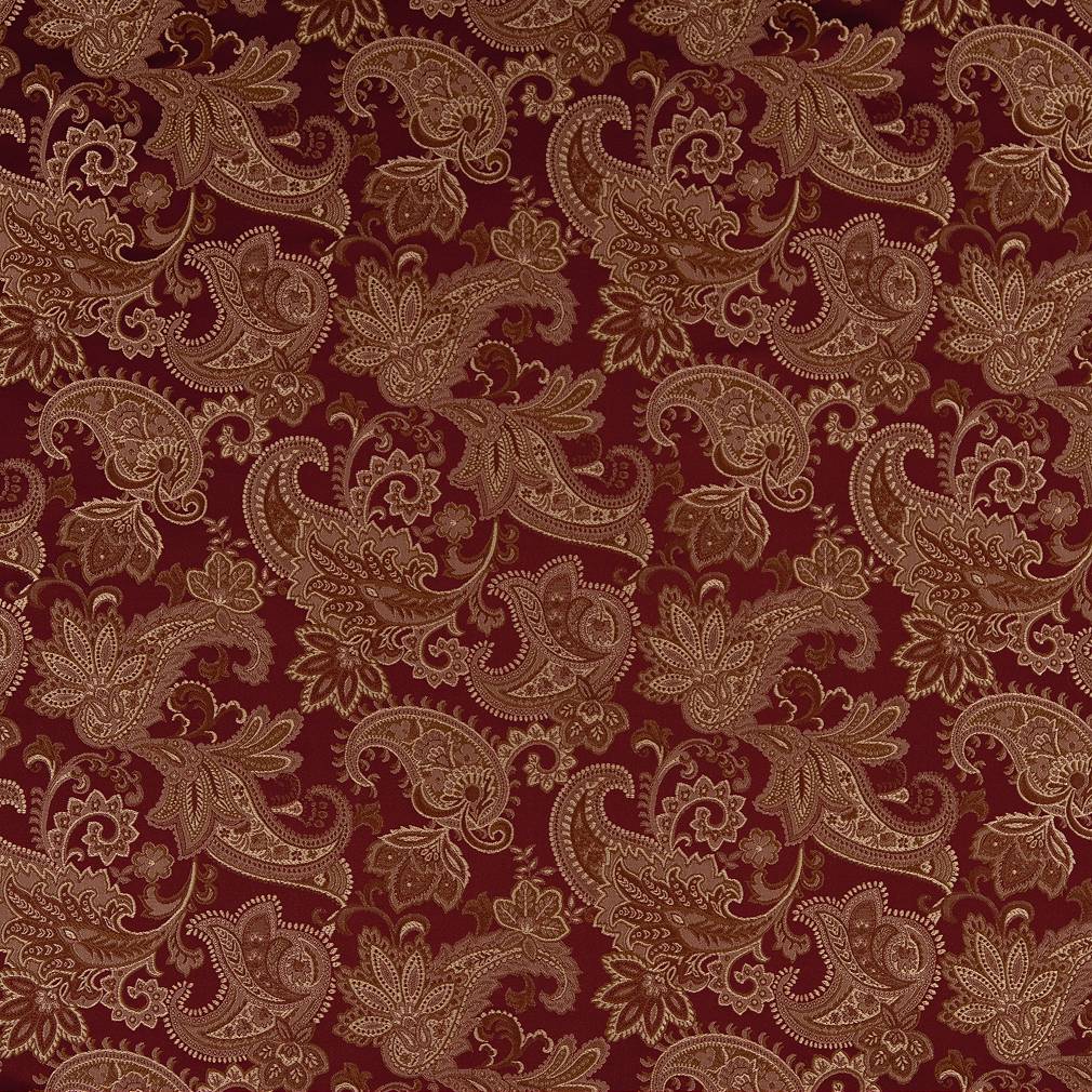 D1555 Floral,Paisley Merlot Paisley Red & Burgundy Charlotte Fabrics