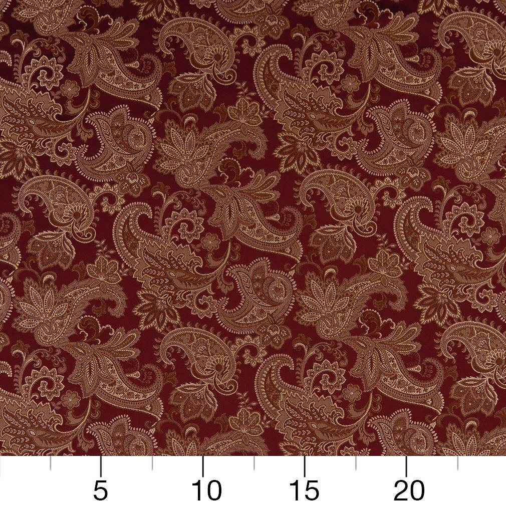 D1555 Floral,Paisley Merlot Paisley Red & Burgundy Charlotte Fabrics