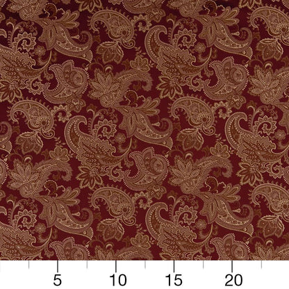 D1555 Floral,Paisley Merlot Paisley Red & Burgundy Charlotte Fabrics