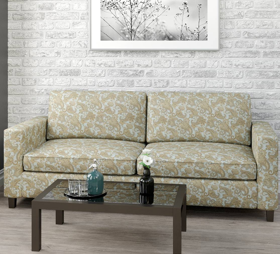 D1557 Floral,Paisley Seaglass Paisley Aqua & Teal Charlotte Fabrics