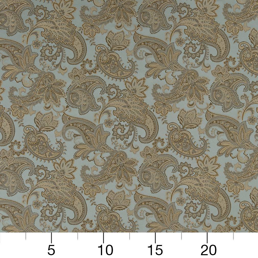 D1557 Floral,Paisley Seaglass Paisley Aqua & Teal Charlotte Fabrics