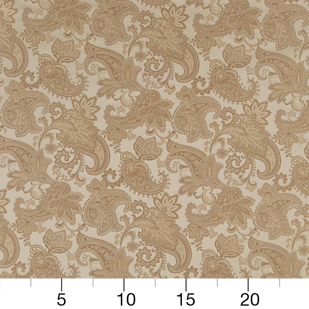 D1559 Floral,Paisley Parchment Paisley Beige & Taupe Charlotte Fabrics