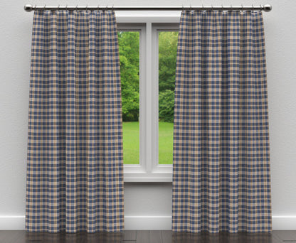 D155 Plaid Indigo Tartan Blue Charlotte Fabrics