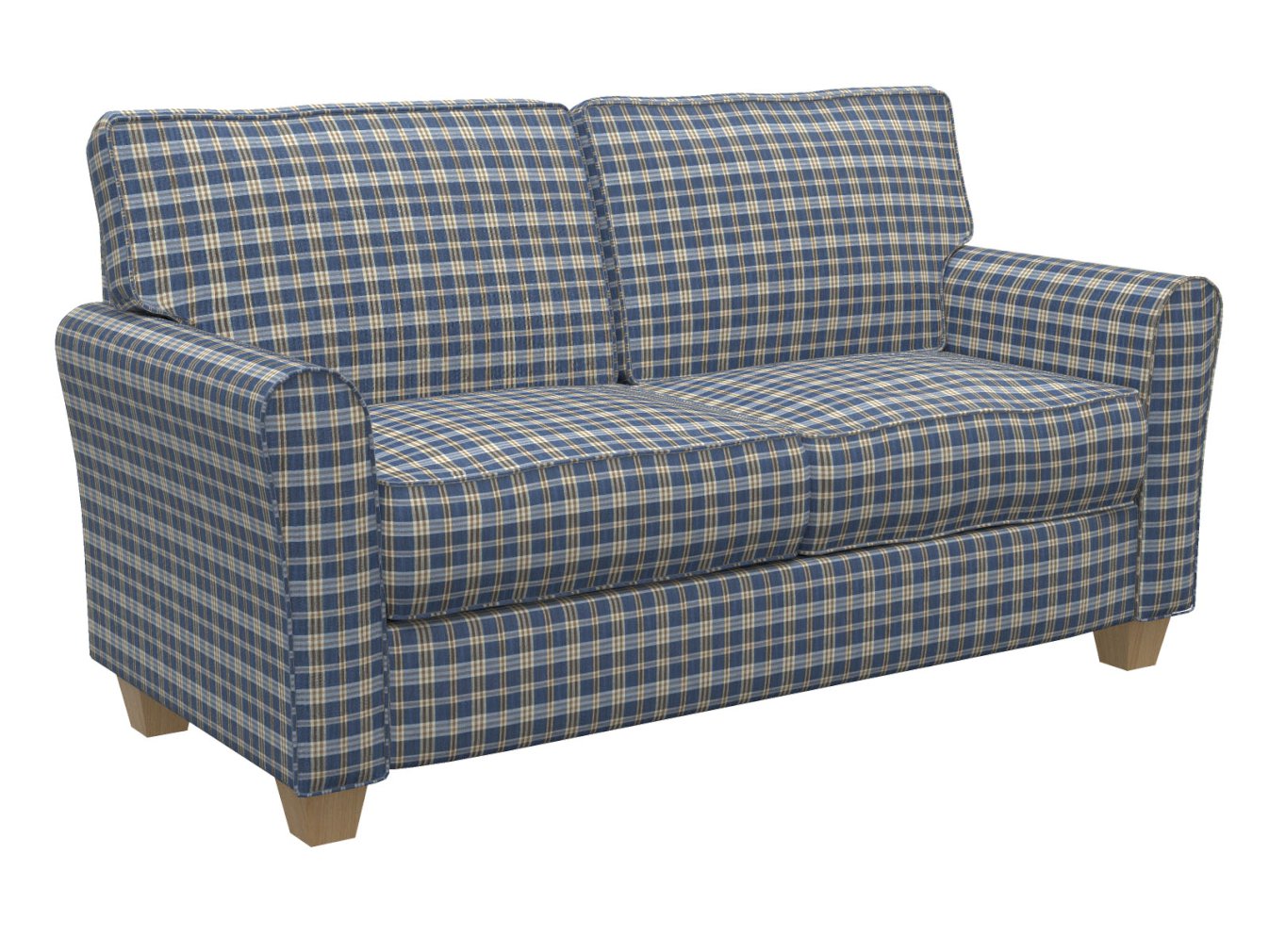 D155 Plaid Indigo Tartan Blue Charlotte Fabrics