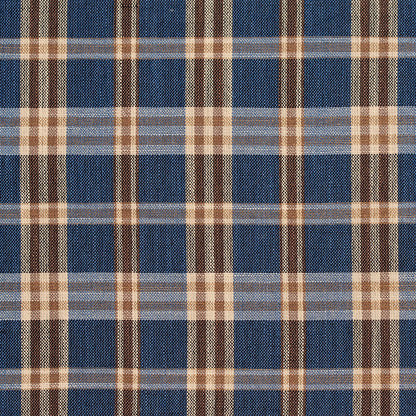 D155 Plaid Indigo Tartan Blue Charlotte Fabrics