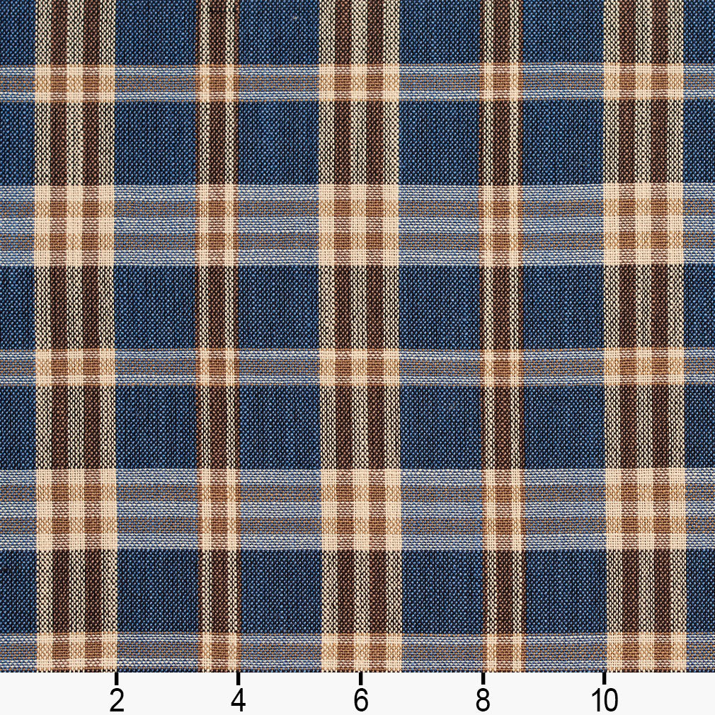 D155 Plaid Indigo Tartan Blue Charlotte Fabrics
