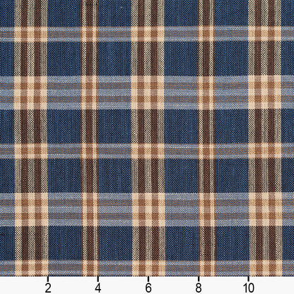 D155 Plaid Indigo Tartan Blue Charlotte Fabrics
