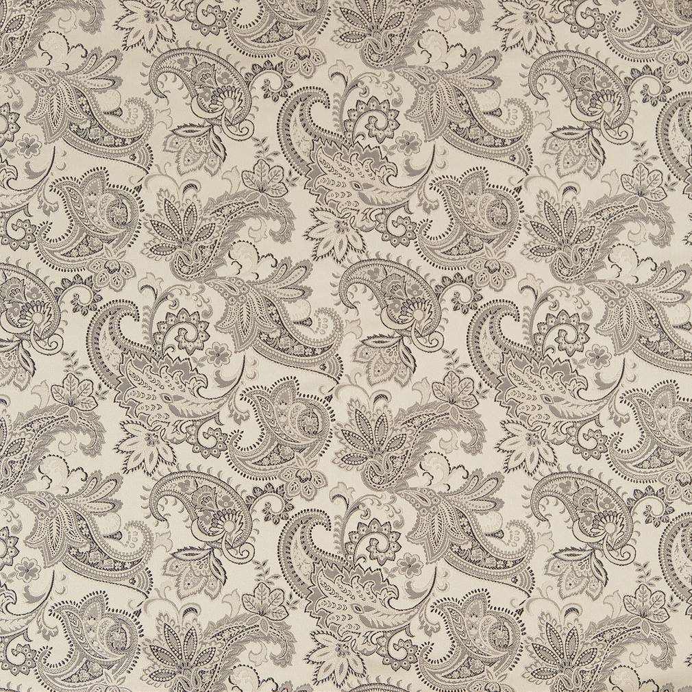 D1561 Floral,Paisley Platinum Paisley Grey & Silver Charlotte Fabrics