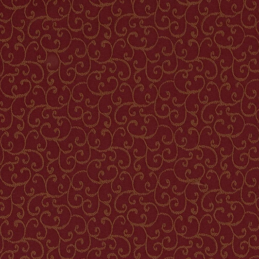 D1563 Small Scale Merlot Vine Red & Burgundy Charlotte Fabrics