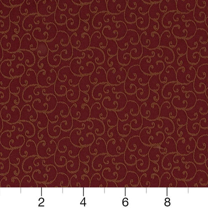 D1563 Small Scale Merlot Vine Red & Burgundy Charlotte Fabrics