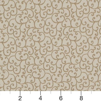 D1564 Small Scale Champagne Vine Beige & Taupe Charlotte Fabrics
