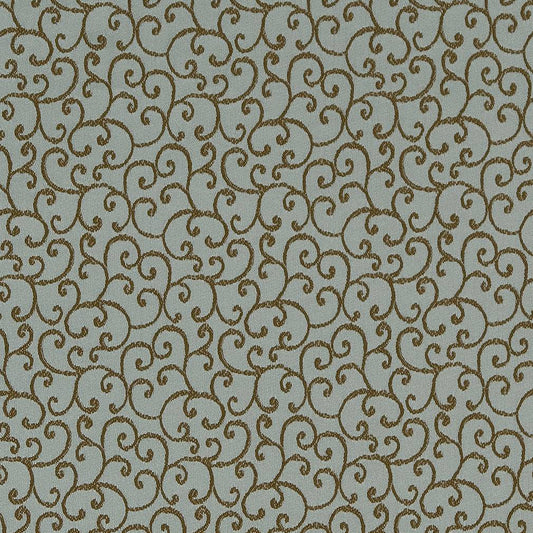 D1565 Small Scale Seaglass Vine Aqua & Teal Charlotte Fabrics