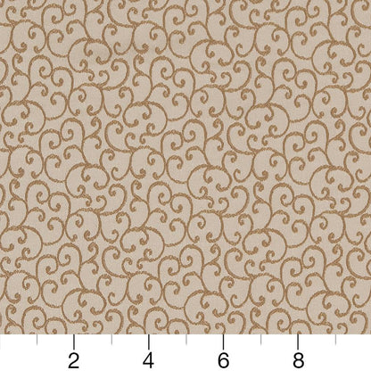 D1567 Small Scale Parchment Vine Beige & Taupe Charlotte Fabrics